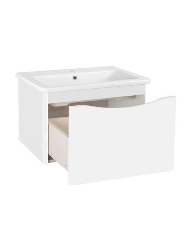 Тумба под раковину Runo Тоскана 00-00001415 80х40 подвесная цвет белый - фото 2