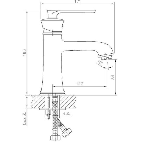 Cмеситель Haiba HB10181 на раковину хром - фото 2