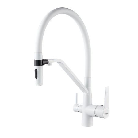 Смеситель для кухни Shevanik S278C на мойку белый