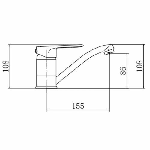 Смеситель для кухни Fashun A4504 на мойку хром - фото 3