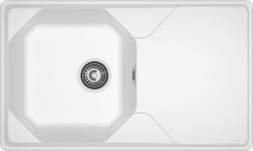 Кухонная мойка Granfest Unique U-840L иней 84х50 цвет белый поверхность матовая