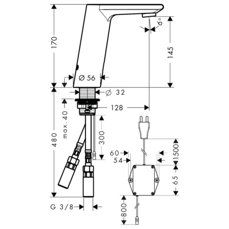 Смеситель Hansgrohe Metris S 31102000 на раковину хром