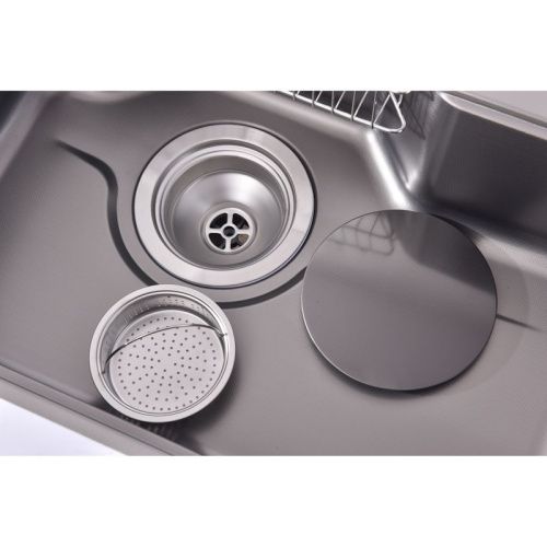 Кухонная мойка Fmark FSC7846Q 78х46 цвет графит поверхность матовая - фото 4