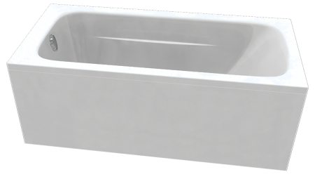 Ванна акриловая C-Bath CBQ011002 180х70 пристенная прямоугольная