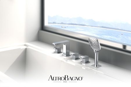 Смеситель для ванны AltroBagno Lamberto AltroBagnoLamberto020101Cr встраиваемый в стену хром