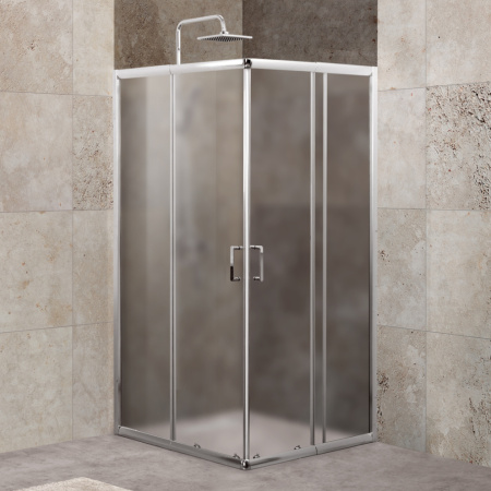 Душевой уголок BelBagno UNIQUE UNIQUE-A-2-75/90-P-Cr стекло рифленое 5 мм