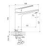 Смеситель Knotlor MUSE KN-60 на раковину хром