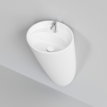 Раковина из сантехнического фарфора Ambassador Queen 116T20102 54х47 подвесная цвет белый матовый 1 отверстие под смеситель