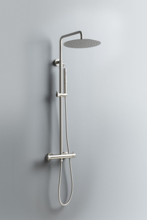 Душевая стойка Allen Brau Fantasy 5.11001-BN настенная цвет никель с термостатом