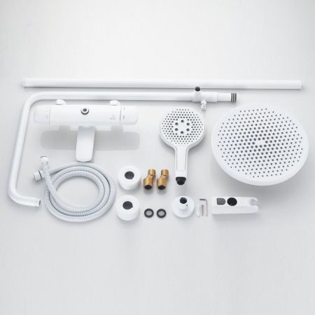 Душевая стойка Rose R3936C настенная цвет белый