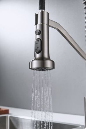 Смеситель для кухни Shevanik S963L на мойку сатин