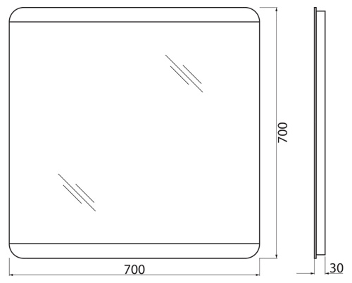 Зеркало BelBagno SPC-CEZ-700-700-LED-BTN 70х70 - фото 5