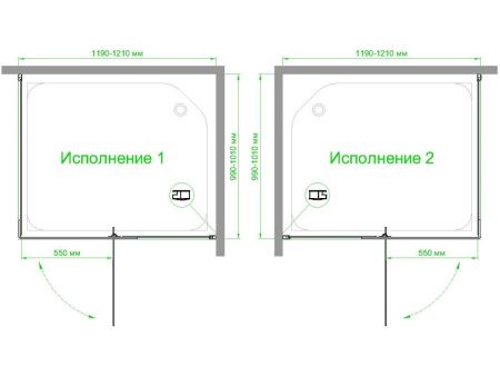Душевой уголок Royal Bath HPVD RB1120HPVD-T 120х100 стекло прозрачное профиль белый без поддона