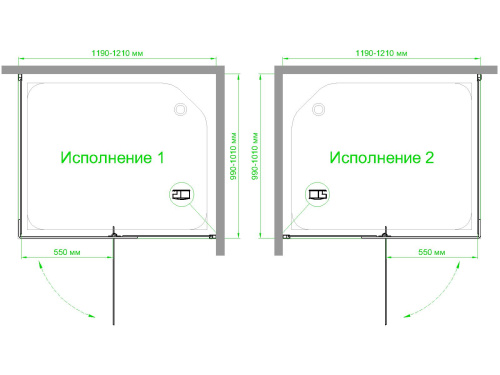 Душевой уголок Royal Bath HPVD RB1120HPVD-T 120х100 стекло прозрачное профиль белый без поддона - фото 4