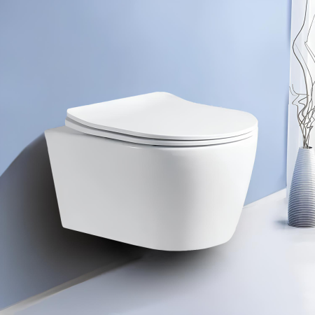 Унитаз подвесной Cerutti SPA CT10362 белый с сиденьем микролифт безободковый каскадный смыв