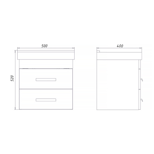 Тумба с раковиной Comforty 00-00018022CF 50x40x52 - фото 2