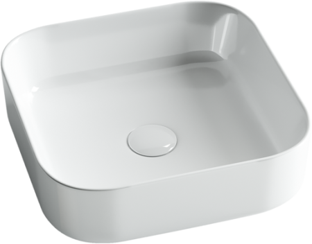 Раковина из сантехнического фарфора Ceramica Nova ELEMENT CN6012 40х40 накладная цвет белый без отверстий под смеситель