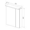 Зеркало-шкаф LeMark Zenon LM70ZS-Z 70х80 подвесной