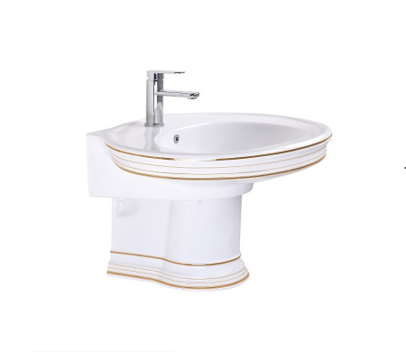 Раковина из санфаянса CeramaLux 4290 75х57 подвесная цвет белый 1 отверстие под смеситель