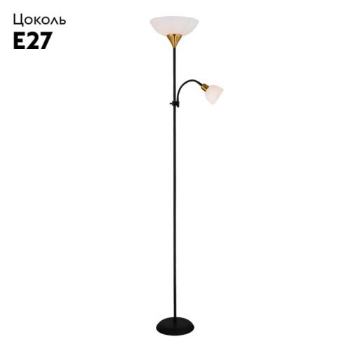 Торшер Arte Lamp Duetto (Дуетто) A9569PN-2BK - фото 2
