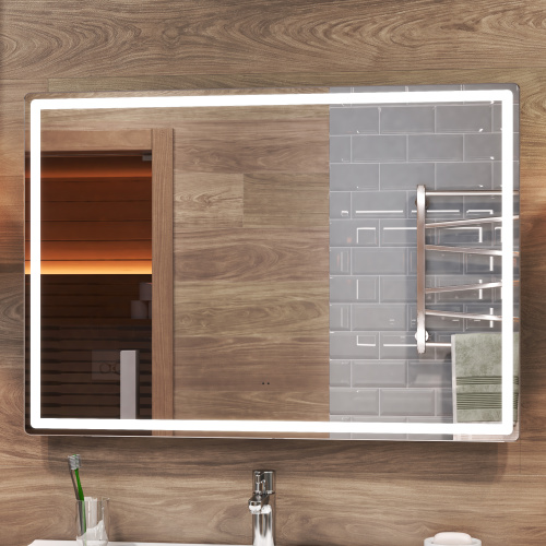 Зеркало с подсветкой VIGO Geometry Comfort 64 100х70 цвет белый - фото 2