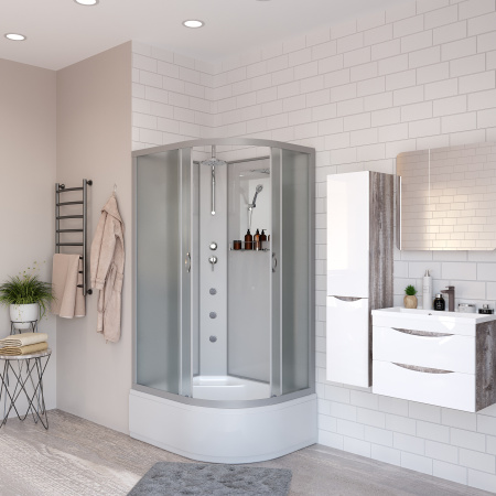 Душевая кабина Niagara Classic 23101424LBKTG 120х80 асимметричная без крыши ориентация левая