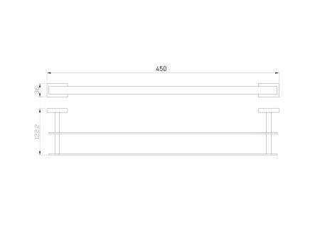Полотенцедержатель Wonzon & Woghand Flat WW-9711-45CM