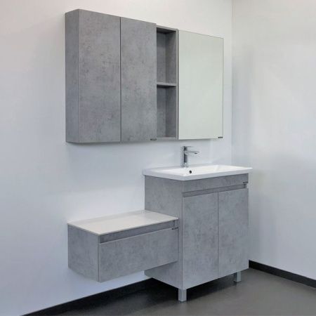 Тумба с раковиной Comforty Осло 00-00006117CF 70х50 напольная цвет серый