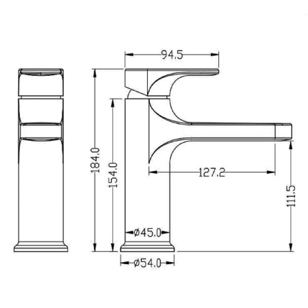 Смеситель Boheme Spectre 451-GM на раковину оружейная сталь