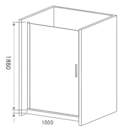 Душевая дверь Good Door PANDORA ПД00069 80х185 стекло прозрачное профиль хром глянцевый - фото 2