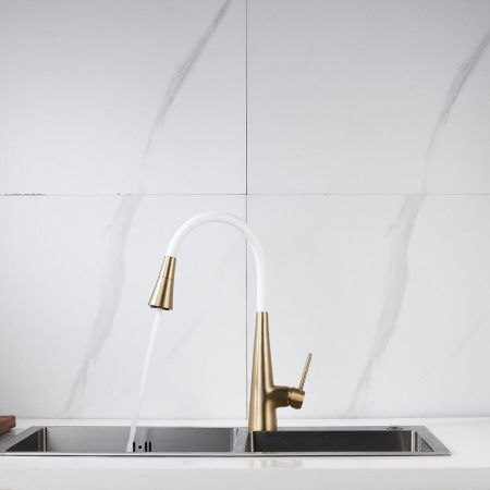 Смеситель для кухни Rose R213G на мойку золото