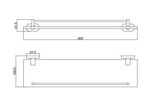 Полка в ванную комнату BELZ B90507 - фото 2