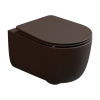 Чаша унитаза подвесная GSG Ceramic Design Hit! HIWCSO035 цвет коричневый без сиденья безободковая смыв торнадо
