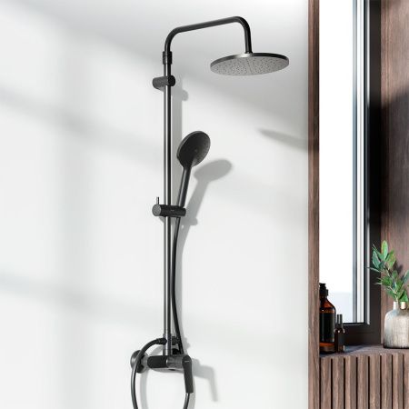 Душевая стойка Damixa Jupiter 977710300 настенная цвет черный