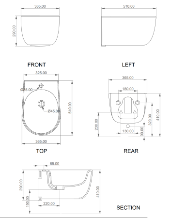 Биде GSG Ceramic Design Hit! HIBISO032 подвесное