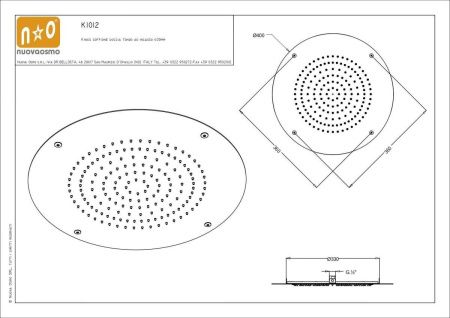 Верхний душ Graffio Kings KI012/CR хром