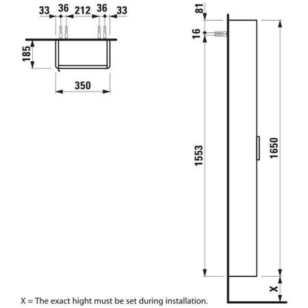 Шкаф-пенал Laufen Base 4.0264.2.110.260.1 40х170 цвет белый