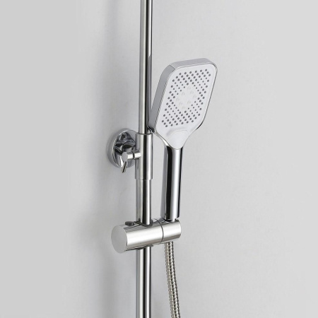 Душевая стойка D-Lin D10A13 настенная цвет белый/хром