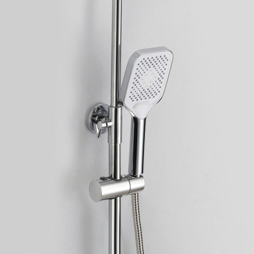 Душевая стойка D-Lin D10A13 настенная цвет белый/хром - фото 4