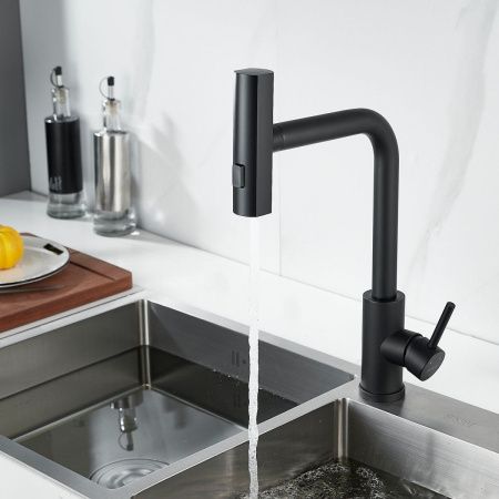 Смеситель для кухни Shevanik S263H на мойку черный