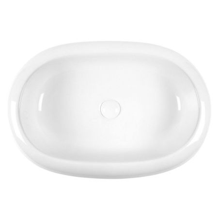 Раковина из сантехнического фарфора Bond Oval S58-640 60х40 накладная цвет белый без отверстий под смеситель