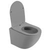 Унитаз подвесной Abber Bequem AC1101TMG серый с сиденьем микролифт безободковый смыв торнадо
