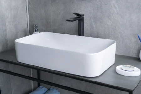 Раковина керамическая Gid Geométrico 51199 60х40 накладная цвет белый без отверстий под смеситель