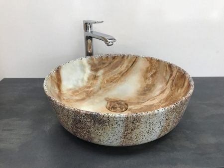 Раковина из сантехнического фаянса CeramaLux 499 40х40 накладная цвет многоцветный без отверстий под смеситель