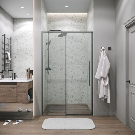 Душевая дверь Grossman Galaxy 100.K33.01.100.42.00 100х195 стекло прозрачное профиль графит