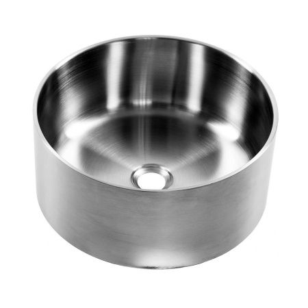 Раковина из нержавеющей стали Melana Ring380 сатин 40х40 накладная цвет хром без отверстий под смеситель