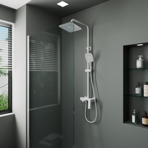 Душевая стойка Rush Thira TR3635-50White настенная цвет белый матовый - фото 3