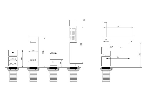 Смеситель Abber Daheim AF8213SP на борт ванны сатин - фото 3