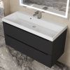 Тумба под раковину Uperwood Tanos 291020234 100х50 подвесная цвет черный