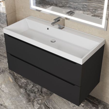 Тумба под раковину Uperwood Tanos 291020234 100х50 подвесная цвет черный